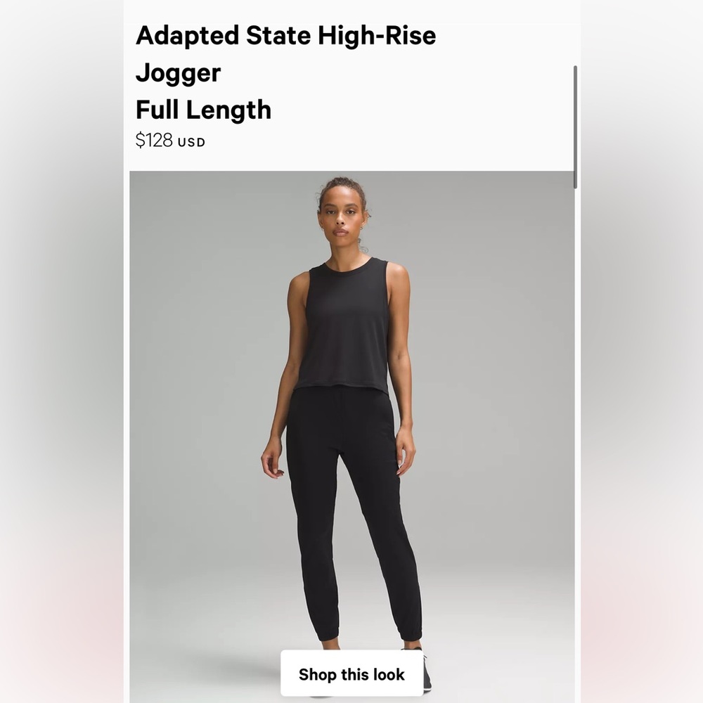 Lululemon Adapted State High Rise Jogger